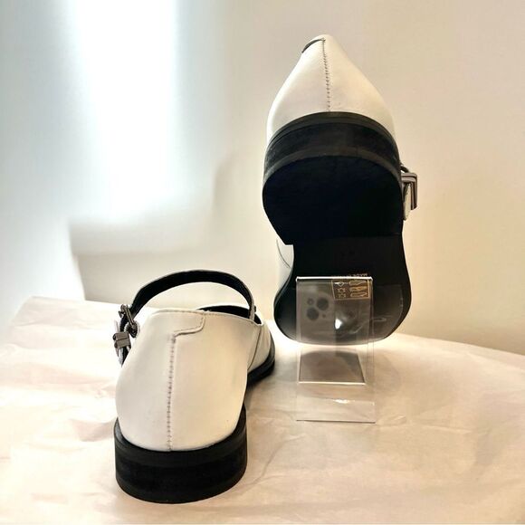 Free People Round Toe Rumor Mary Jane White Leather Size 6.5 New In Box - Picture 5 of 9